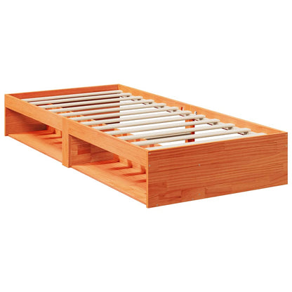 Dormeuse senza Materasso Marrone Cera 90x200 cm Legno di Pino | homemem39