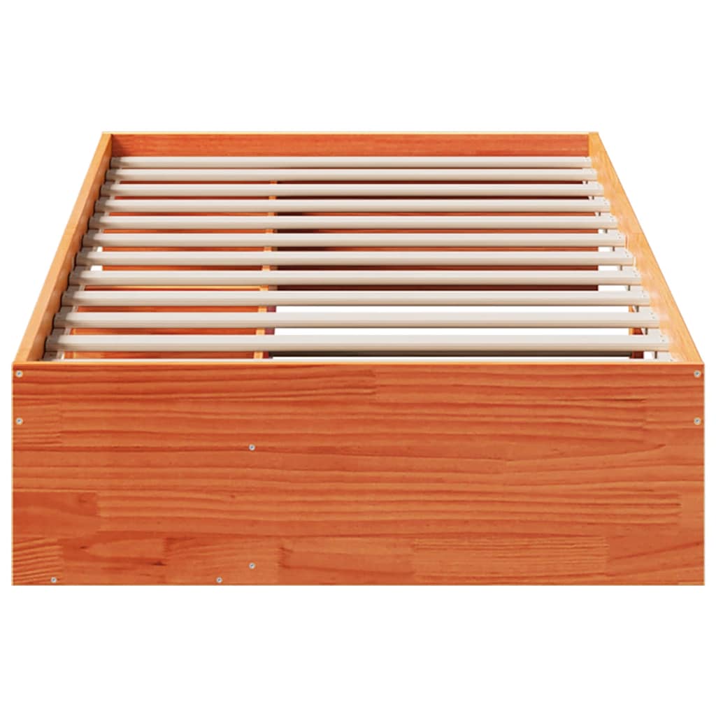 Dormeuse senza Materasso Marrone Cera 90x200 cm Legno di Pino | homemem39