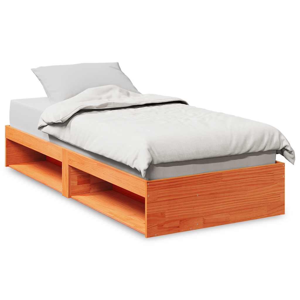 Dormeuse senza Materasso Marrone Cera 80x200 cm Legno di Pino - homemem39