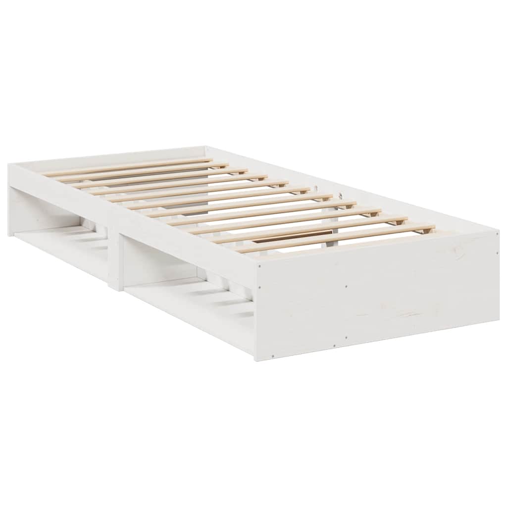 Dormeuse senza Materasso Bianca 90x190 cm Legno Massello Pino | homemem39