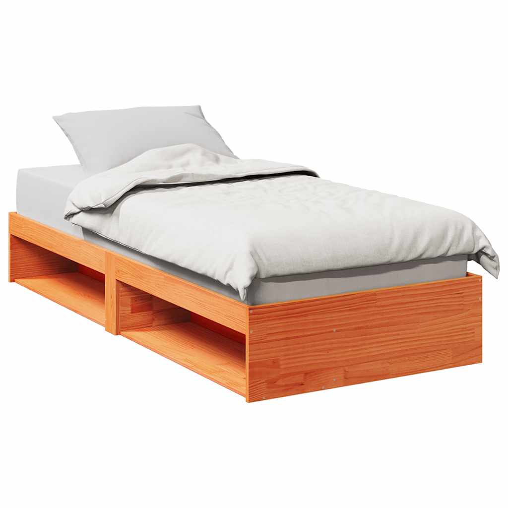 Dormeuse senza Materasso Marrone Cera 90x190 cm Legno di Pino - homemem39