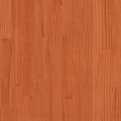 Testiera Libreria a L Marrone Cera 140cm Legno Massello di Pino