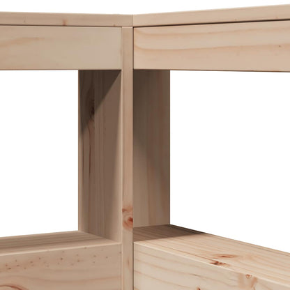 Testiera Libreria a L 100 cm in Legno Massello di Pino