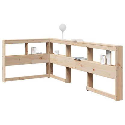 Testiera Libreria a L 80 cm in Legno Massello di Pino - homemem39