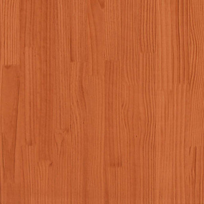 Testiera Libreria a L Marrone Cera 90 cm Legno Massello di Pino