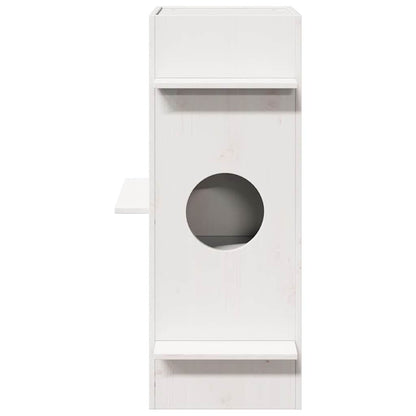 Cuccia per Gatti Bianca 43x43x90 cm in Legno Massello di Pino | homemem39