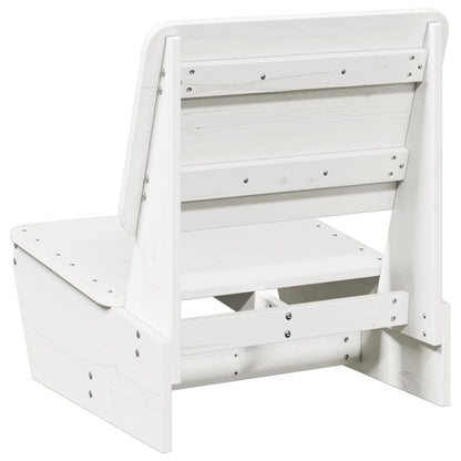 Sedia da Giardino Bianca 60x64x70,5cm in Legno Massello di Pino - homemem39