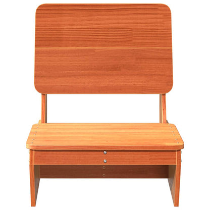 Sedia da Giardino Marrone Cera 60x64x70,5cm Legno Massello Pino - homemem39