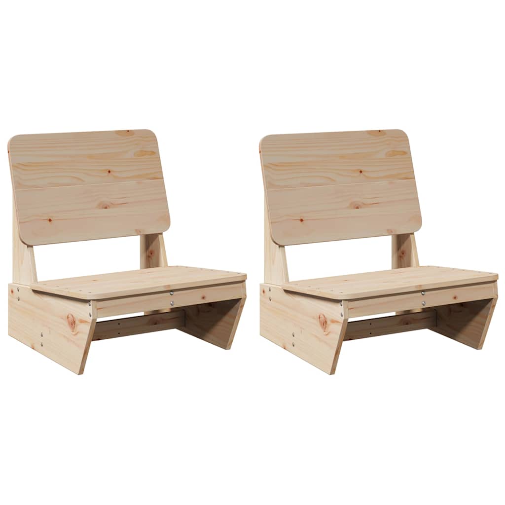 Sedie da Giardino 2 pz 60x64x70,5 cm Legno Massello di Pino - homemem39