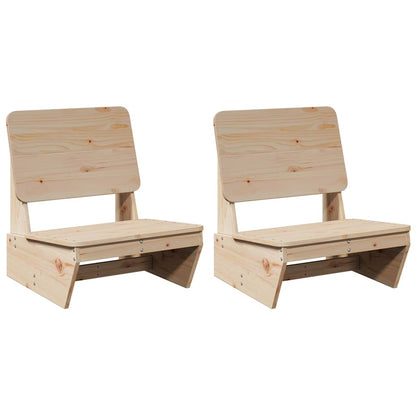 Sedie da Giardino 2 pz 60x64x70,5 cm Legno Massello di Pino - homemem39