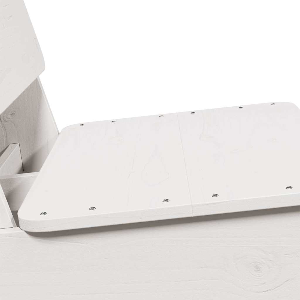 Sedie da Giardino 2 pz Bianche Legno Massello di Pino - homemem39