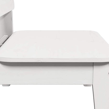 Sedie da Giardino 2 pz Bianche Legno Massello di Pino