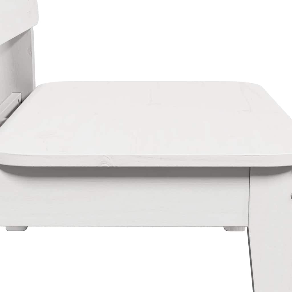 Sedie da Giardino 2 pz Bianche Legno Massello di Pino - homemem39