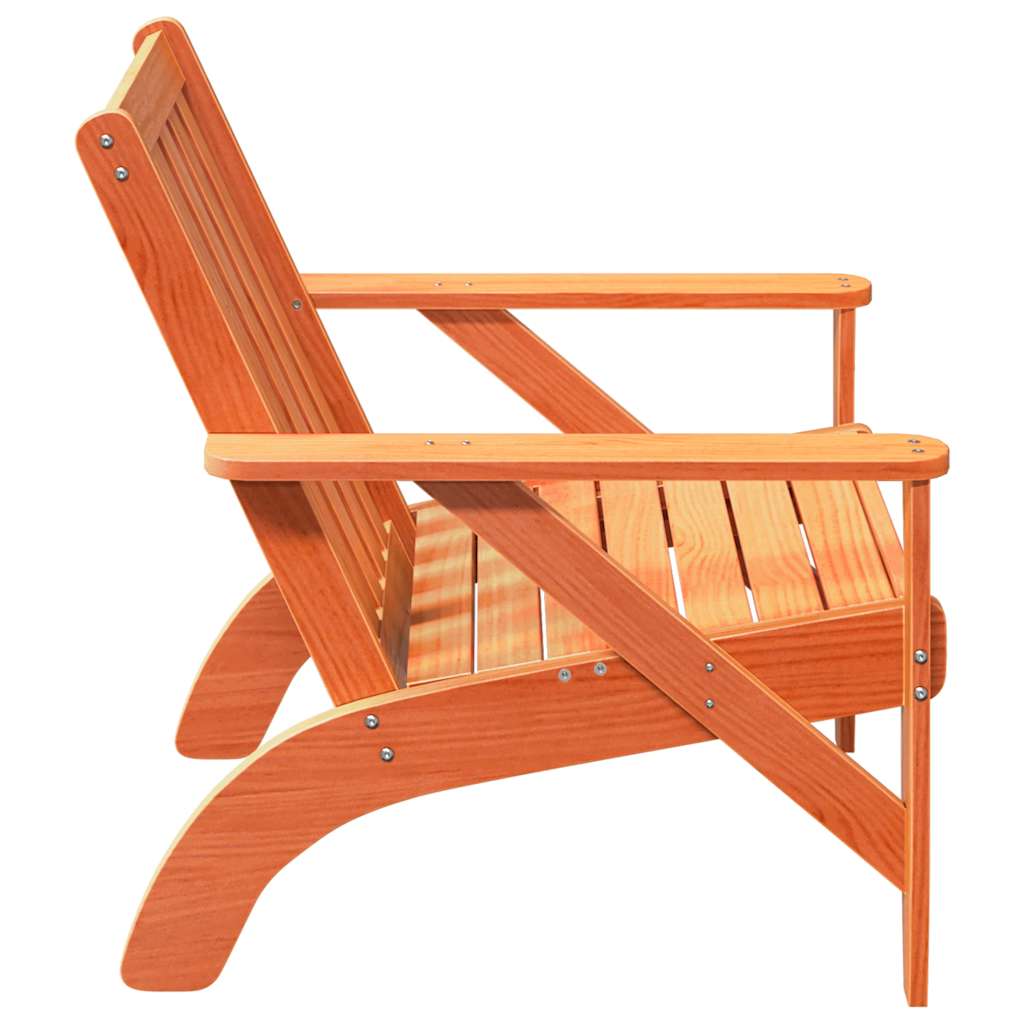 Sedia Adirondack da Giardino 75x77x77 cm Legno Massello di Pino