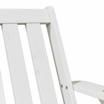 Sedie Adirondack da Giardino 2pz Bianche Legno Massello di Pino | homemem39