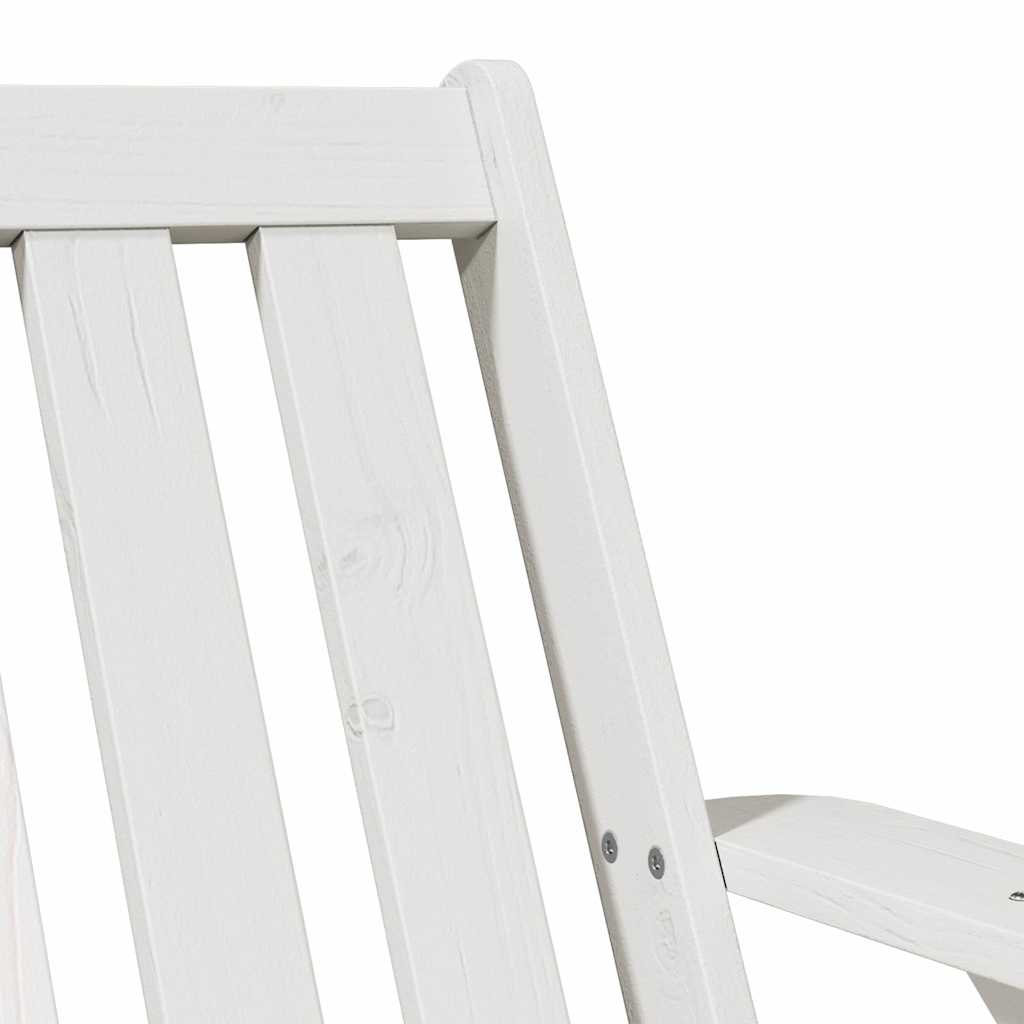 Sedie Adirondack da Giardino 2pz Bianche Legno Massello di Pino - homemem39
