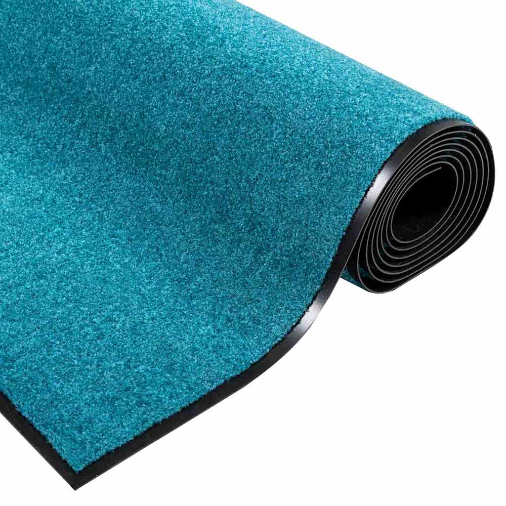 Tappetino Altro Ciano e Nero 120 x 250 cm Poliammide e PVC
