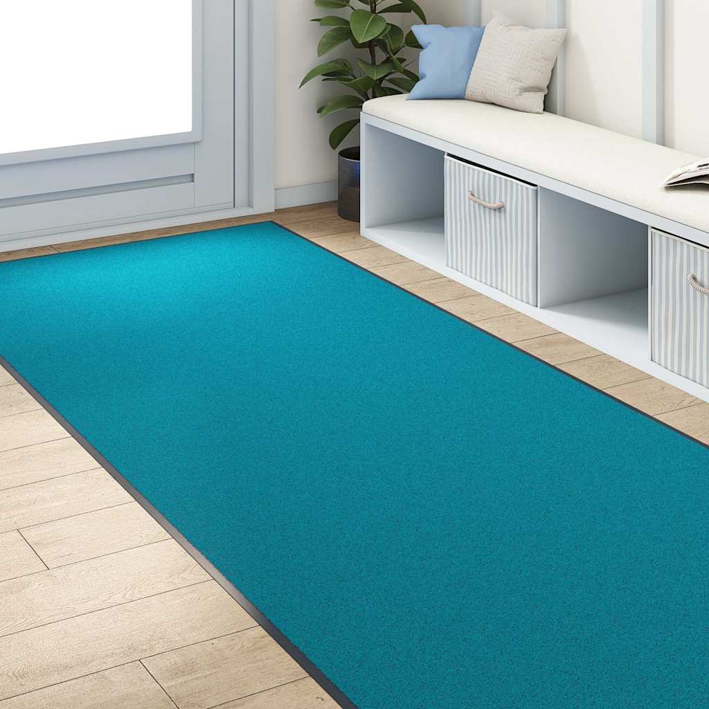 Tappetino Altro Ciano e Nero 120 x 250 cm Poliammide e PVC