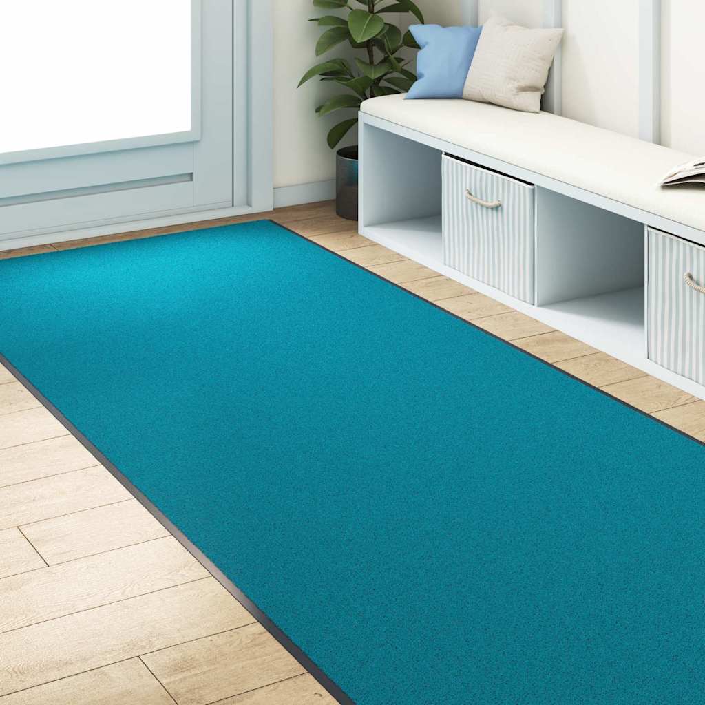 Tappetino Altro Ciano e Nero 120 x 400 cm Poliammide e PVC | homemem39