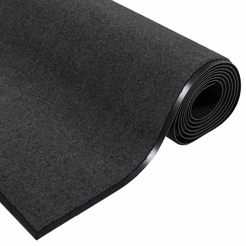 Tappetino Antracite e Nero 90 x 150 cm Polipropilene e vinile