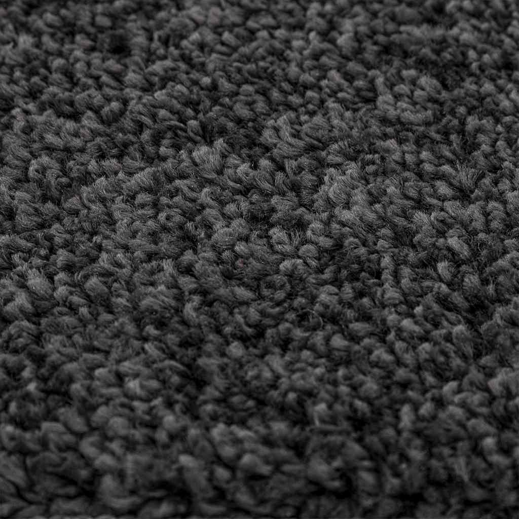 Tappeto Shaggy Antiscivolo Grigio scuro 120 x 120 cm PP