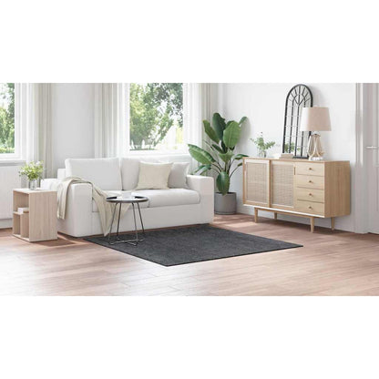 Tappeto Shaggy Antiscivolo Grigio scuro 160 x 160 cm PP