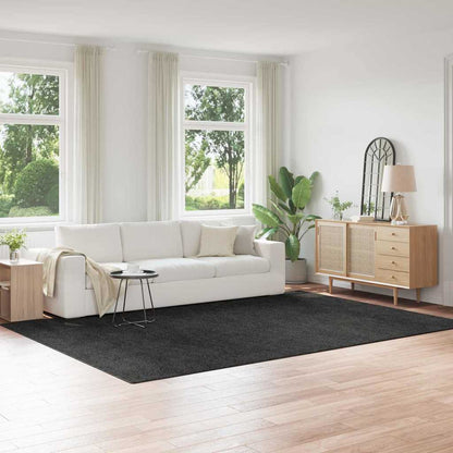 Tappeto Shaggy Antiscivolo Grigio scuro 240 x 340 cm PP