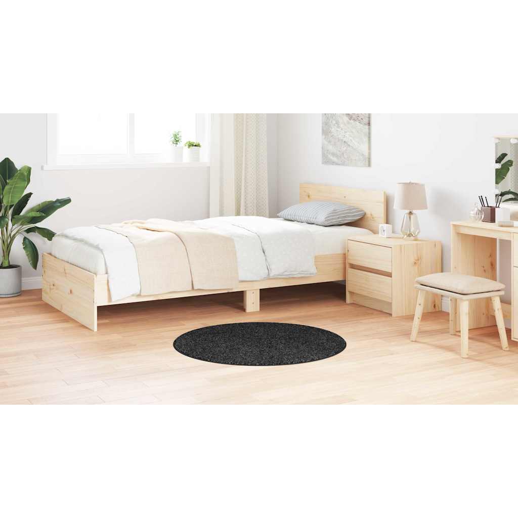 Tappeto Shaggy Antiscivolo Grigio scuro 90 x 90 cm PP