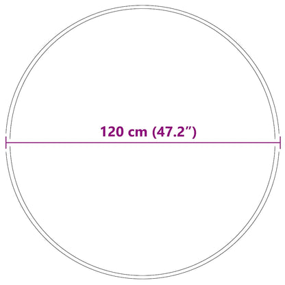 Tappeto Shaggy Antiscivolo Grigio scuro 120 x 120 cm PP