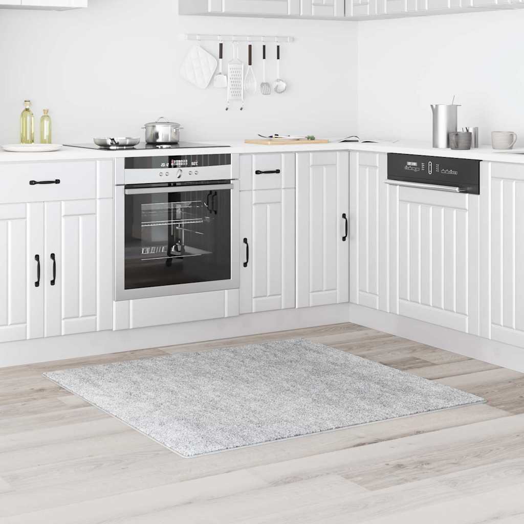 Tappeto Shaggy Antiscivolo Grigio 120 x 120 cm PP