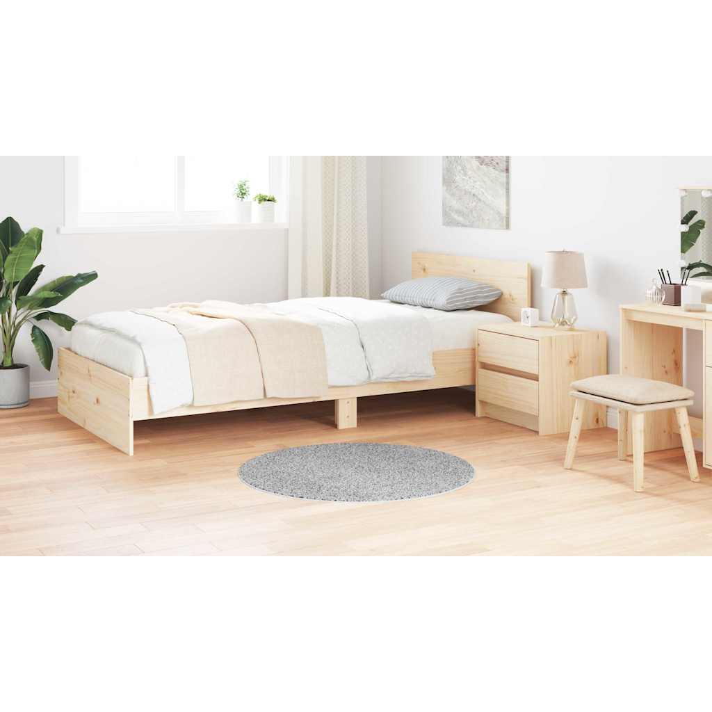 Tappeto Shaggy Antiscivolo Grigio 90 x 90 cm PP