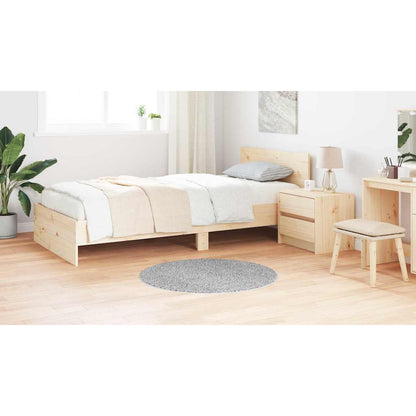 Tappeto Shaggy Antiscivolo Grigio 90 x 90 cm PP