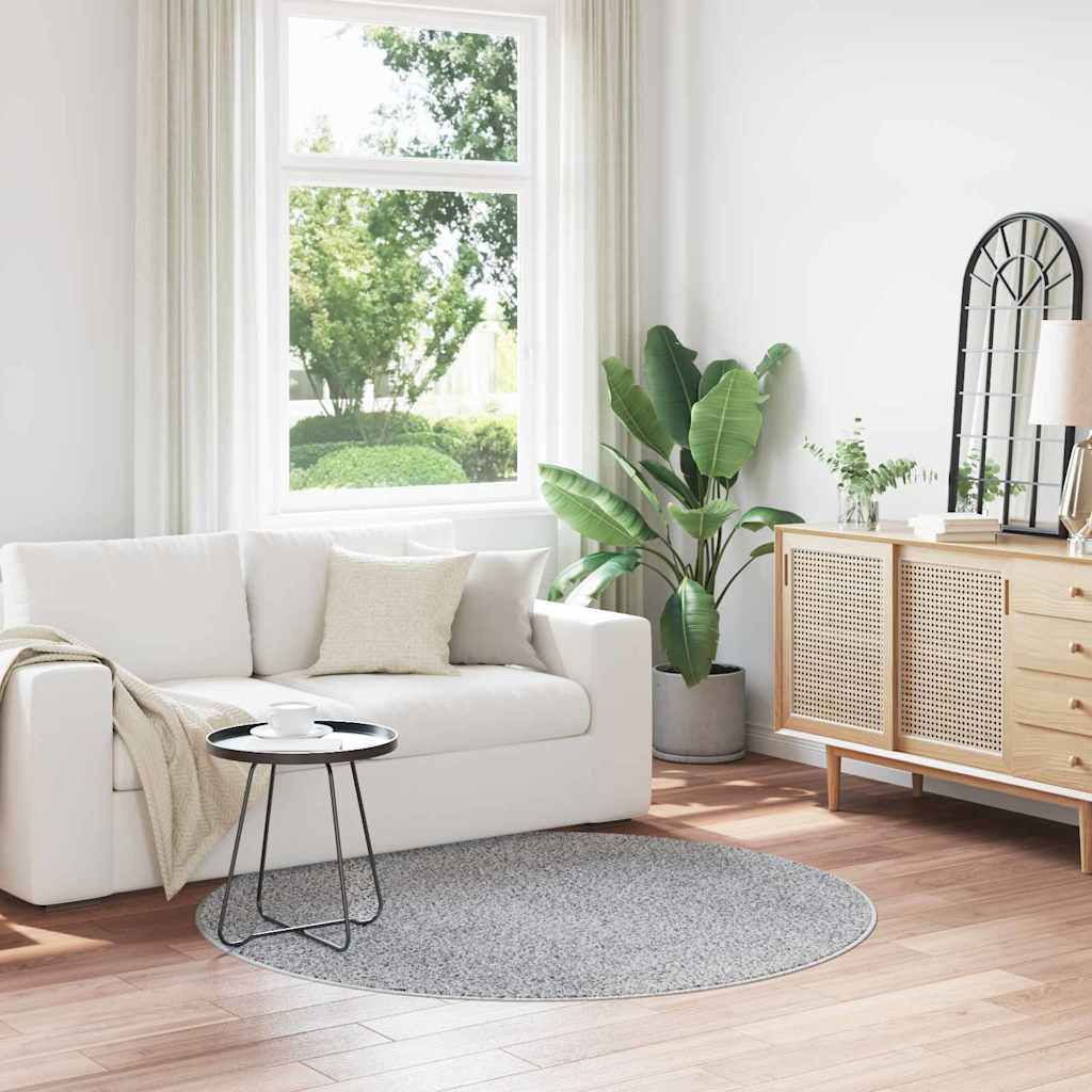 Tappeto Shaggy Antiscivolo Grigio 160 x 160 cm PP