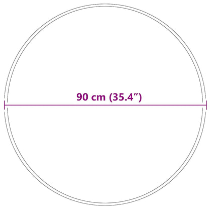 Tappeto Shaggy Antiscivolo Crema 90 x 90 cm PP
