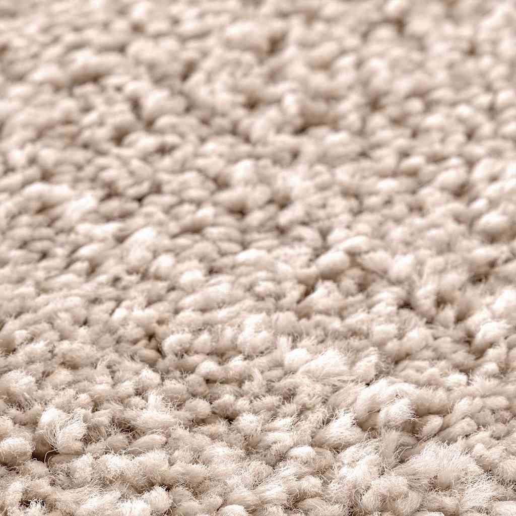 Tappeto Shaggy Antiscivolo Crema 160 x 160 cm PP