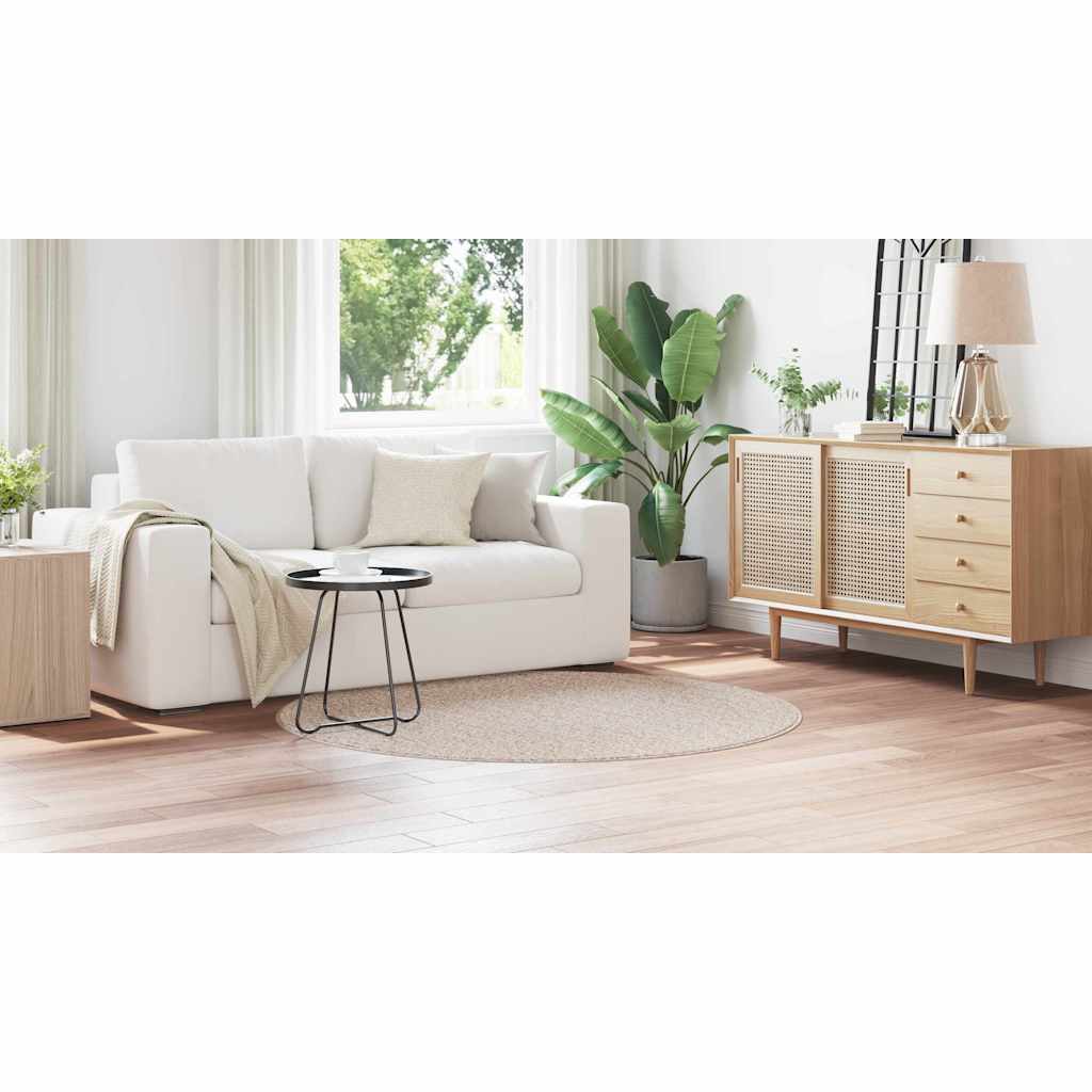 Tappeto Shaggy Antiscivolo Crema 160 x 160 cm PP