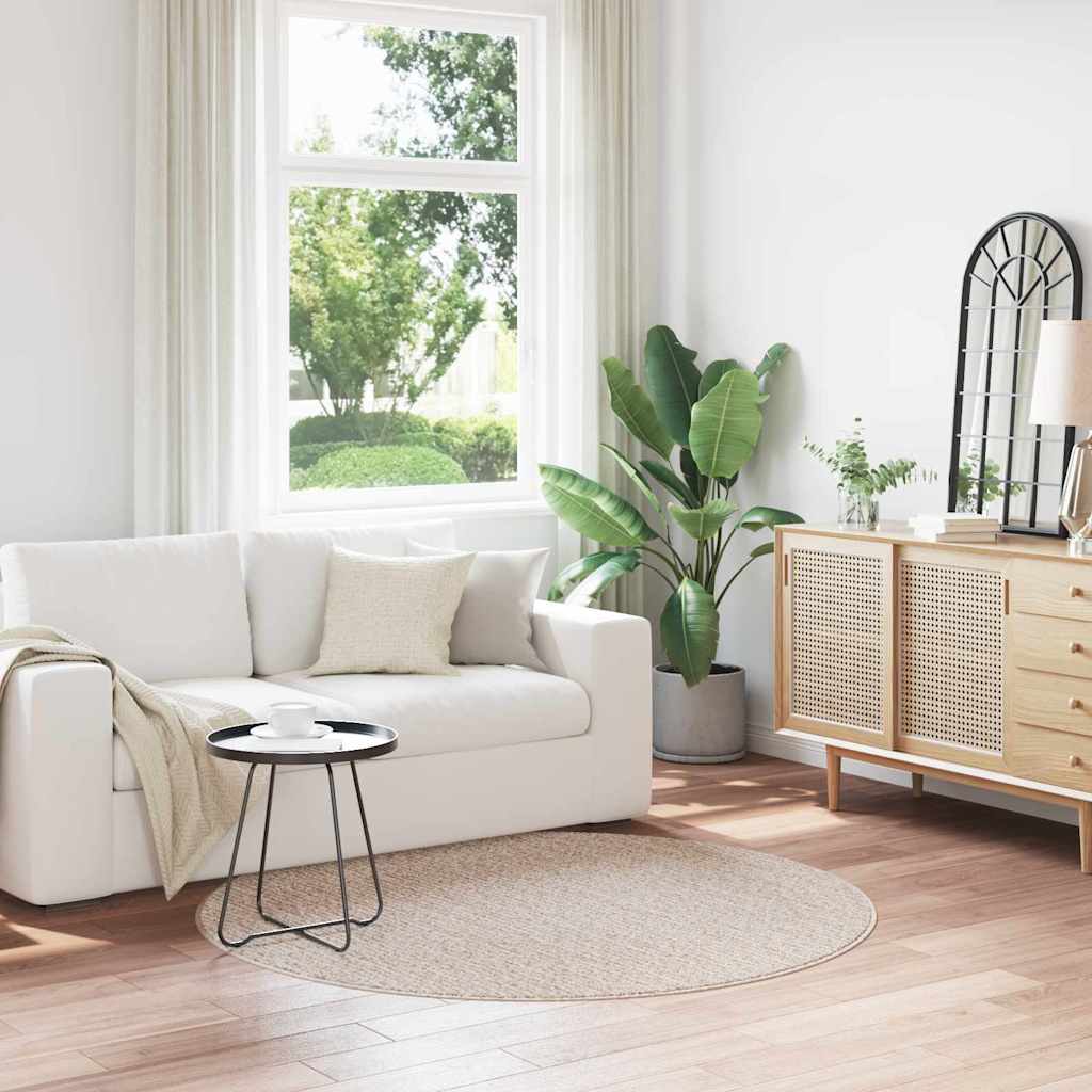 Tappeto Shaggy Antiscivolo Crema 160 x 160 cm PP