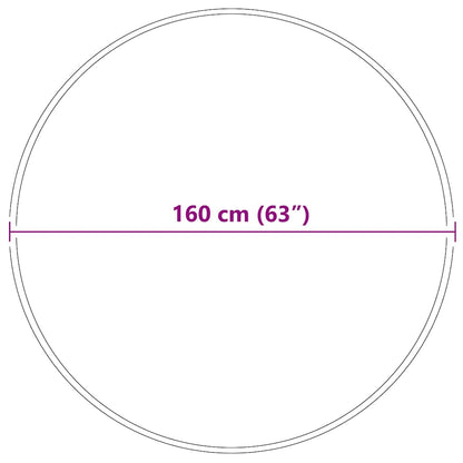Tappeto Shaggy Antiscivolo Crema 160 x 160 cm PP
