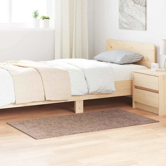 Tappeto Shaggy Antiscivolo Marrone 80 x 150 cm PP