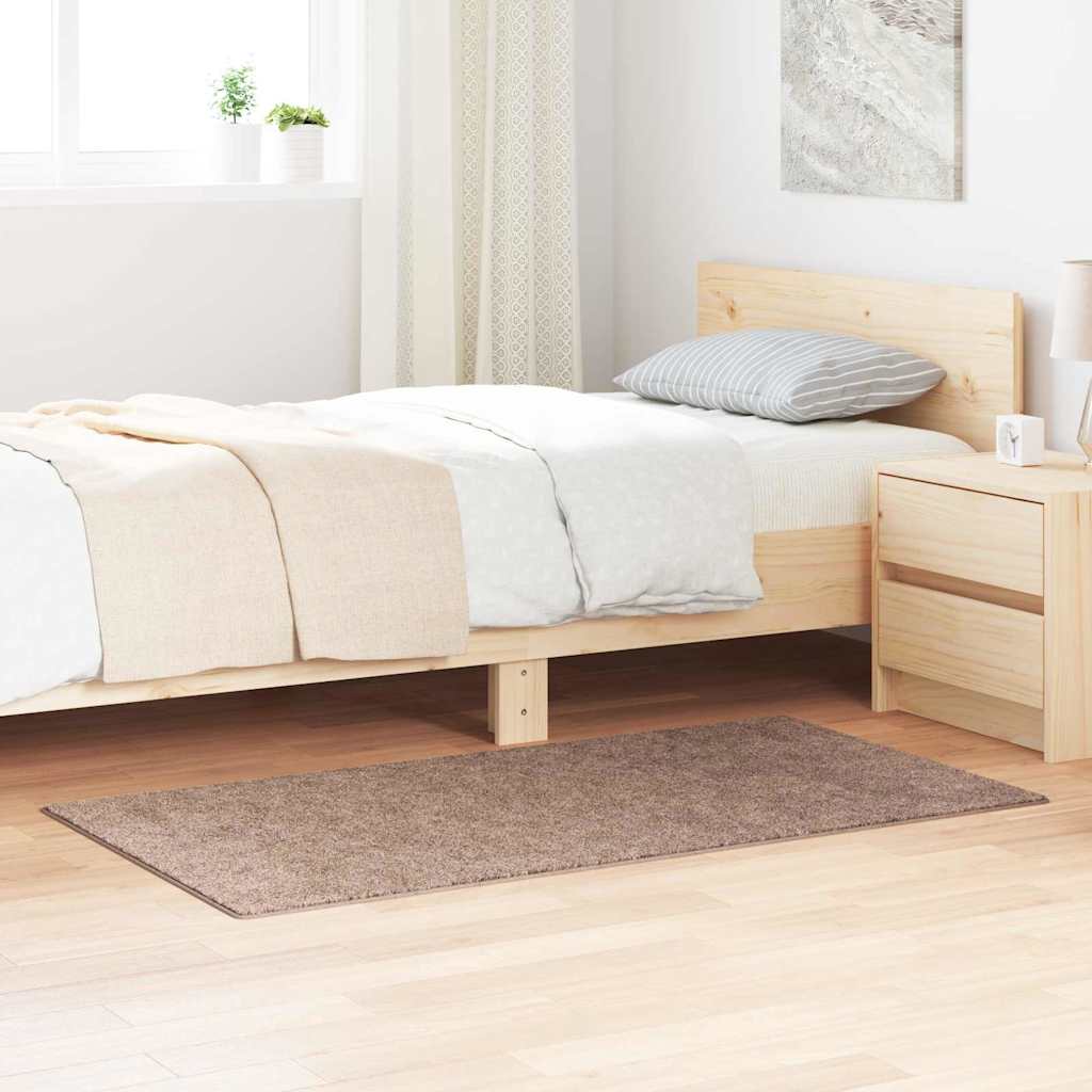 Tappeto Shaggy Antiscivolo Marrone 80 x 150 cm PP