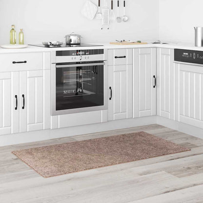 Tappeto Shaggy Antiscivolo Marrone 80 x 150 cm PP