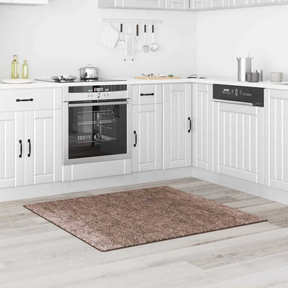 Tappeto Shaggy Antiscivolo Marrone 120 x 120 cm PP