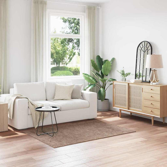 Tappeto Shaggy Antiscivolo Marrone 120 x 170 cm PP