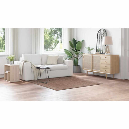 Tappeto Shaggy Antiscivolo Marrone 160 x 160 cm PP