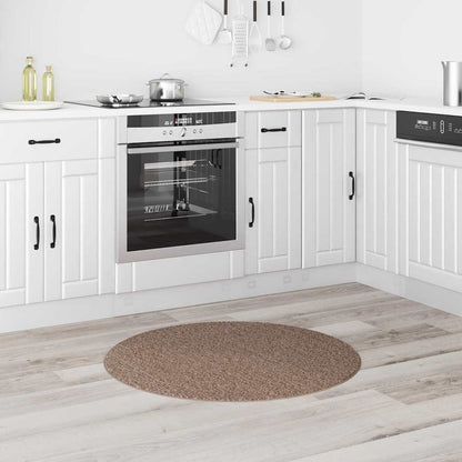 Tappeto Shaggy Antiscivolo Marrone 90 x 90 cm PP