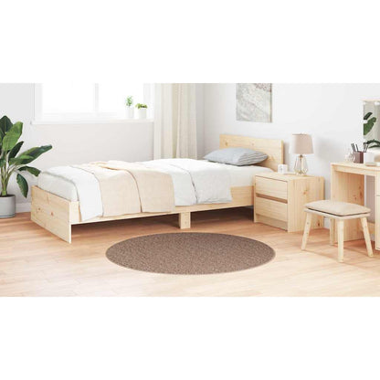 Tappeto Shaggy Antiscivolo Marrone 120 x 120 cm PP