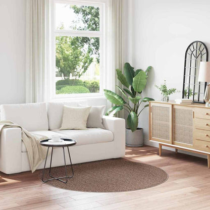 Tappeto Shaggy Antiscivolo Marrone 160 x 160 cm PP