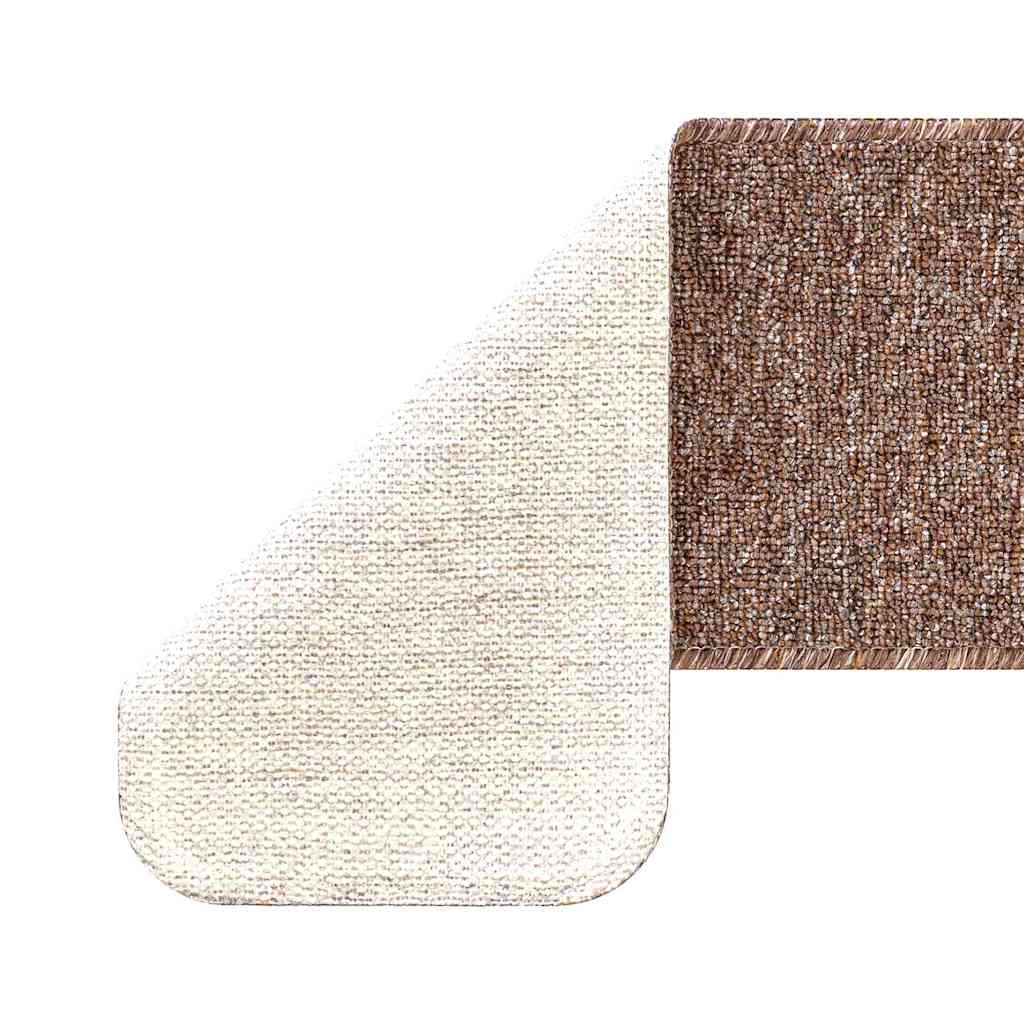 Tappetini Antiscivolo per Scale 15 pcs Marrone 75 x 20 cm PP | homemem39