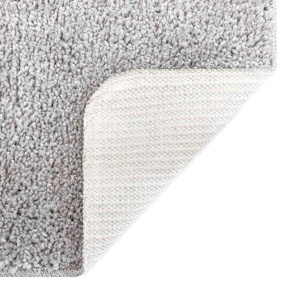 Tappeto Antiscivolo per Bagno con Taglio per Toilette Grigio