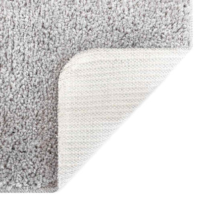 Tappeto Antiscivolo per Bagno con Taglio per Toilette Grigio